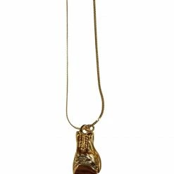 Costume Agent Rocky Golden Glove Pendant 18 Inch Chain Necklace 7 Costume Agent Rocky Golden Glove Pendant 18 Inch Chain Necklace