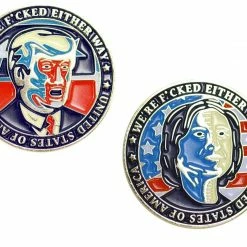 Costume Agent Trump Clinton Fcked Either Way Flip Coin