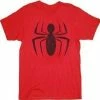 Mighty Fine Spider-Man Ink Red Spider Distressed Logo T-shirt