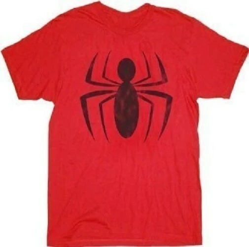 Mighty Fine Spider-Man Ink Red Spider Distressed Logo T-shirt 3 Mighty Fine Spider-Man Ink Red Spider Distressed Logo T-shirt