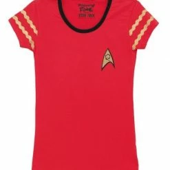 Mighty Fine Women's Shirts Star Trek Starfleet Uniform Logo T-Shirt