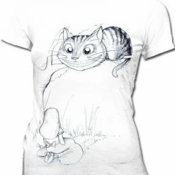 Life Clothing Shirts / Tops Chesire Cat White Juniors T-shirt