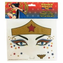 GBG Accessories / Footwear Wonder Woman Peel And Stick Face Tattoos
