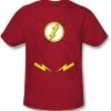 Trevco Shirts / Tops The Flash Uniform Costume Adult Red T-Shirt 1 Trevco Shirts / Tops The Flash Uniform Costume Adult Red T-Shirt