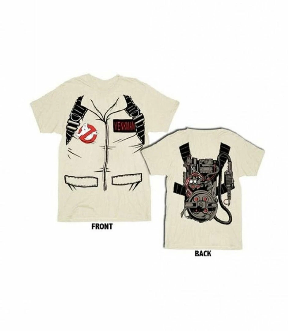 Mad Engine Full Venkman's Costume With Backpack Print T-shirt Tee Classic Comedies 3 Mad Engine Full Venkman's Costume With Backpack Print T-shirt Tee Classic Comedies