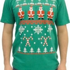 American Classics Snowflake And Candy Cane 8-Bit Design T-shirt