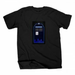 Mighty Fine TARDIS Sound Activated LED Light Up T-Shirt Shirts / Tops