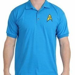 Mighty Fine Star Trek Starfleet Uniform Polo Shirt Shirts / Tops