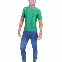 Morphsuits Adult Pixelated Green Man Morphsuit Costume