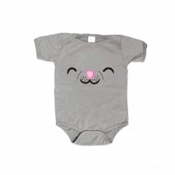 Ripple Junction Soft Kitty Face Costume Ash Grey Infant Baby Onesie Romper