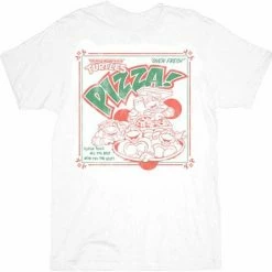 Mighty Fine Shirts / Tops TMNT Pizza Box White Adult T-shirt