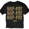Changes/Art Box Hap-pay Hap-pay Hap-pay T-Shirt With Letters In Camo Print Shirts / Tops