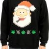Costume Agent Sweaters & Sweatshirts Santa Claus Smoking Marijuana 8-Bit Sweatshirt