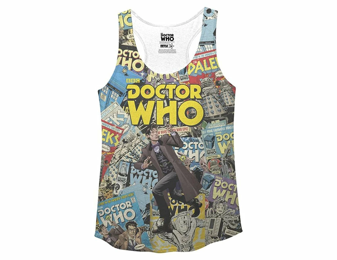 Ripple Junction Doctor Who Comic Covers Racerback Tank Tank Tops 4 Ripple Junction Doctor Who Comic Covers Racerback Tank Tank Tops