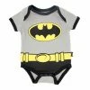 Penguin Kids Wear, Inc. Batman Suit Gray Baby Onesie Romper 1 Penguin Kids Wear, Inc. Batman Suit Gray Baby Onesie Romper