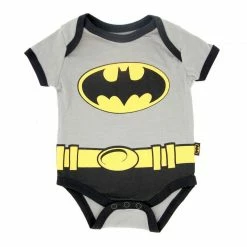 Penguin Kids Wear, Inc. Batman Suit Gray Baby Onesie Romper