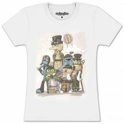 Mighty Fine Sesame Street Steampunk Characters T-shirt