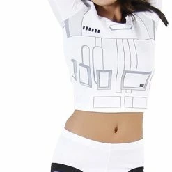 Mighty Fine Women's Stormtrooper Top And Pants Costume Set MOVIES