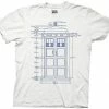 Guerilla Graffix Doctor Who Police Box Tardis Blueprint T-shirt Shirts / Tops