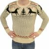 Costume Agent Ugly Christmas Sweater With Reindeer Sweatshirt Sweaters & Sweatshirts 2 Costume Agent Ugly Christmas Sweater With Reindeer Sweatshirt Sweaters & Sweatshirts