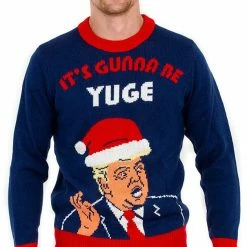 Costume Agent Trump It's Gunna Be Yuge Ugly Christmas Sweater Sweaters & Sweatshirts