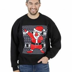 Costume Agent Dabbing Santa Ugly Christmas Sweatshirt