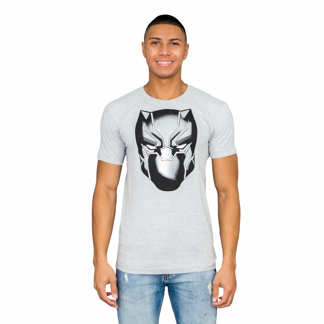 C-Life Group Marvel Comics Black Panther Headshot Heather Gray T-shirt Shirts / Tops 7 C-Life Group Marvel Comics Black Panther Headshot Heather Gray T-shirt Shirts / Tops