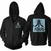 Ripple Junction Atari Back & Chest Square Logo Zip Up Hoodie