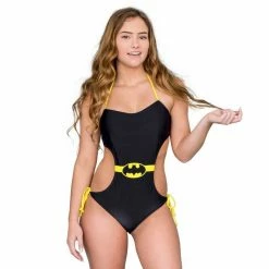 Trevco Batman Logo Bandeau Monokini Swimsuit Swimsuits / Shorts
