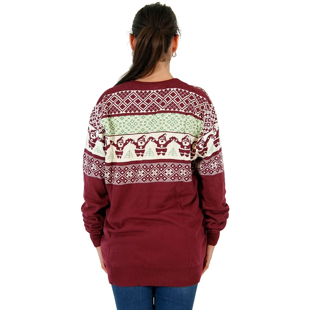 Costume Agent Burgundy Santa Claus & Christmas Tree Pattern Sweaters & Sweatshirts 4 Costume Agent Burgundy Santa Claus & Christmas Tree Pattern Sweaters & Sweatshirts