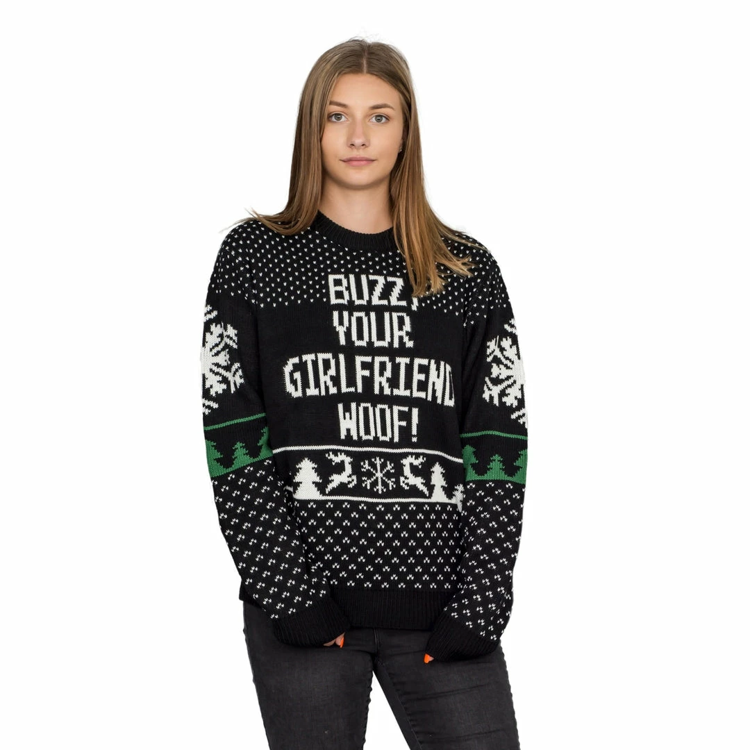 Costume Agent Sweaters & Sweatshirts Buzz Your Girlfriend Woof Ugly Christmas Sweater 4 Costume Agent Sweaters & Sweatshirts Buzz Your Girlfriend Woof Ugly Christmas Sweater