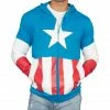 Trevco Hoodies Captain America Adult Hooded Sweatshirt Hoodie Jacket 1 Trevco Hoodies Captain America Adult Hooded Sweatshirt Hoodie Jacket