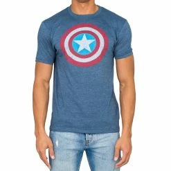 Trevco Captain America Distressed Shield Light T-shirt
