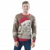Junk Food Chewbacca Big Face With Santa Hat Ugly Christmas Sweater Sweaters & Sweatshirts
