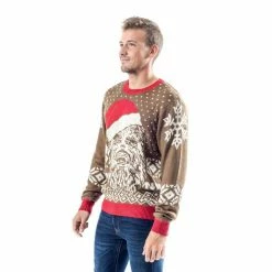 Junk Food Chewbacca Big Face With Santa Hat Ugly Christmas Sweater Sweaters & Sweatshirts 12 Junk Food Chewbacca Big Face With Santa Hat Ugly Christmas Sweater Sweaters & Sweatshirts