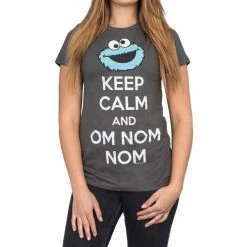 Mighty Fine Shirts / Tops Cookie Monster Keep Calm And Om Nom Nom T-shirt