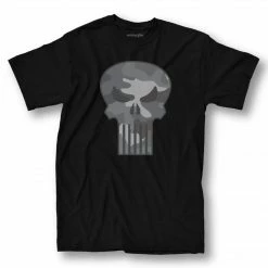 Mighty Fine The Punisher Camo Logo T-shirt Shirts / Tops