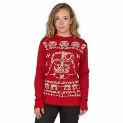 Hybrid Apparel Sweaters & Sweatshirts Darth Vader Adult Red Sweater