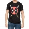 Mighty Fine Deadpool Icon Logo And Swords T-shirt