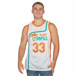 TVStoreOnline Flint Tropics Custom Basketball Jersey Adult Halloween Costume