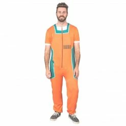 Costume Agent Animation Prison Rick Halloween Costume Zip Up Pajamas Jumpsuit