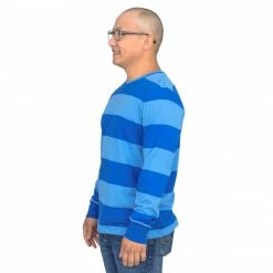 Costume Agent Blue And Detective Halloween Costume Blue Striped Shirt