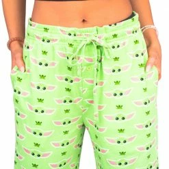 TVStoreOnline Star Wars Baby Yoda And Frogs Pajamas Green Lounge Pants 10 TVStoreOnline Star Wars Baby Yoda And Frogs Pajamas Green Lounge Pants