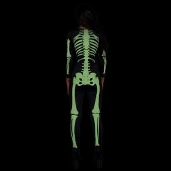 Costume Agent Women's Halloween Skeleton Costume Jumpsuit - Glow In The Dark / Plain Cosplay