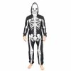 Costume Agent NEW ARRIVALS Adult Halloween Skeleton Costume Jumpsuit With Hood - Glow In The Dark Option