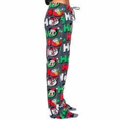 Mad Engine Mickey Mouse Goofy Donald Duck As Santa Ho Ho Ho Christmas Pajama Pants NEW ARRIVALS
