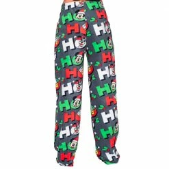 Mad Engine Mickey Mouse Goofy Donald Duck As Santa Ho Ho Ho Christmas Pajama Pants NEW ARRIVALS
