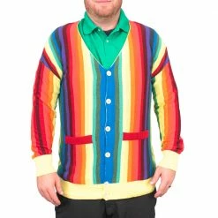Costume Agent Caddyshack Caddy Rainbow Sweater Halloween Costume Cardigan