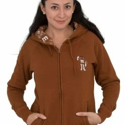 M&M's Zip Up Ladies Fleece Hoodie Sweatshirt Sweaters & Sweatshirts