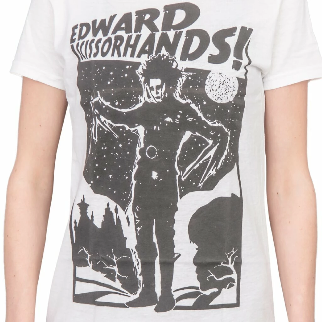 Ripple Junction Edward Scissorhands Retro Poster Juniors Tee Shirts / Tops 3 Ripple Junction Edward Scissorhands Retro Poster Juniors Tee Shirts / Tops